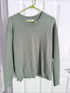 Relaxed Crewneck Sweater in Sage Green
